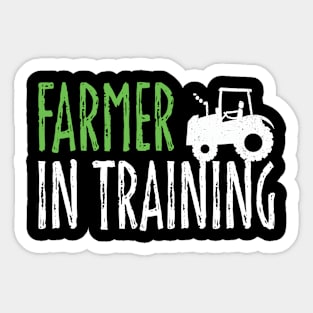 Farmer In Training, Farming Tractor Lover Gift Sticker